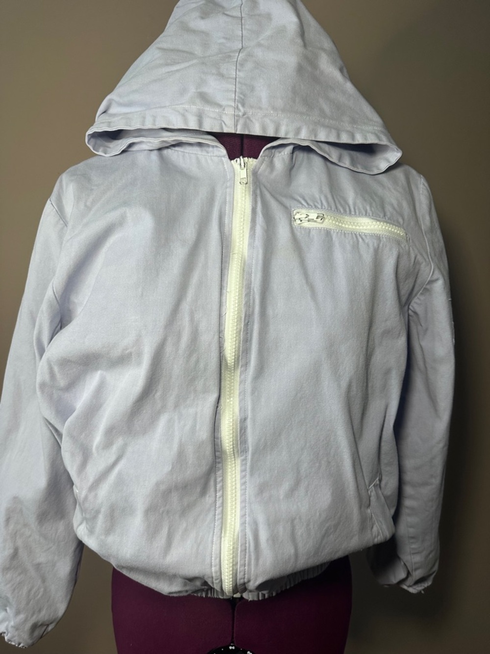 John Galt Brandy Melville Light Blue Windbreaker, Sailing, Nautical, Summer